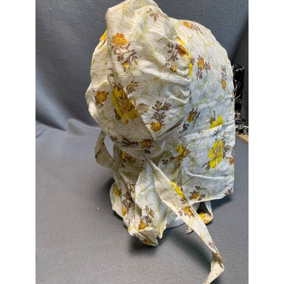 Vintage Handmade Womens Floral Prairie Bonnet - Picture 4 of 9